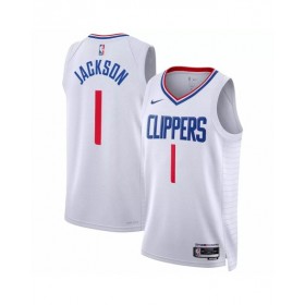 Men's LA Clippers Reggie Jackson #1 Nike White 2022/23 Swingman Jersey - Association Edition