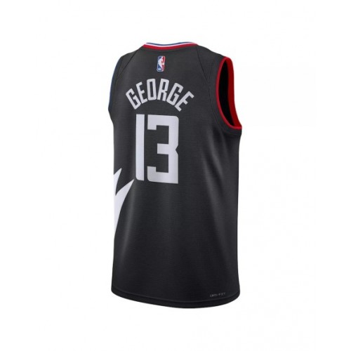 Men's LA Clippers Paul George #13 Jordan Brand Black 2022/23 Swingman Jersey - Statement Edition