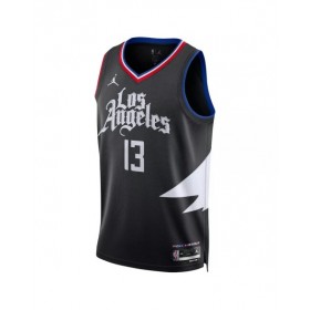 Men's LA Clippers Paul George #13 Jordan Brand Black 2022/23 Swingman Jersey - Statement Edition