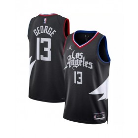 Men's LA Clippers Paul George #13 Jordan Brand Black 2022/23 Swingman Jersey - Statement Edition