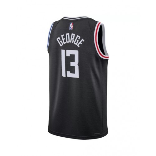 Men's LA Clippers Paul George #13 Nike Black 2022/23 Swingman Jersey - City Edition