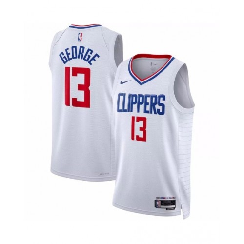 Men's LA Clippers Paul George #13 Nike White 2022/23 Swingman Jersey - Association Edition