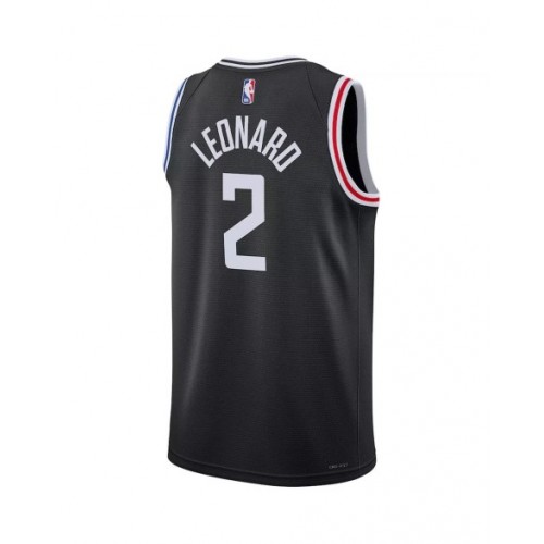 Men's LA Clippers Kawhi Leonard #2 Nike Black 2022/23 Swingman Jersey - City Edition