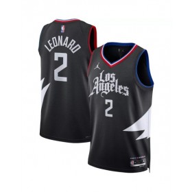 Men's LA Clippers Kawhi Leonard #2 Jordan Brand Black 2022/23 Statement Edition Swingman Jersey