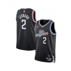 Men's LA Clippers Kawhi Leonard #2 Nike Black 2022/23 Swingman Jersey - City Edition