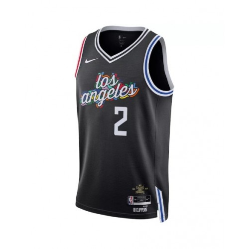 Men's LA Clippers Kawhi Leonard #2 Nike Black 2022/23 Swingman Jersey - City Edition