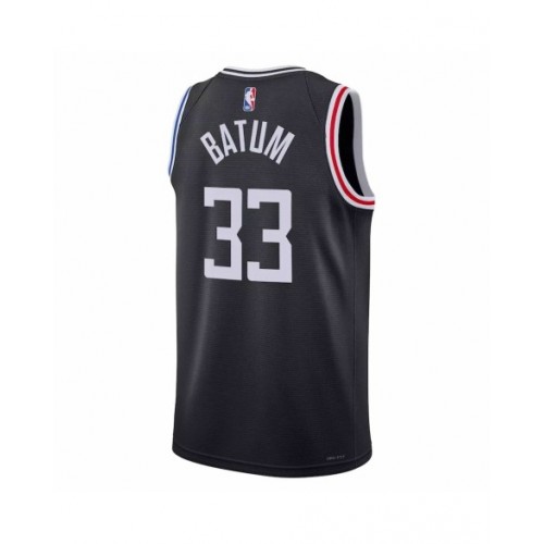 Men's LA Clippers Nicolas Batum #33 Nike Black 2022/23 Swingman Jersey - City Edition