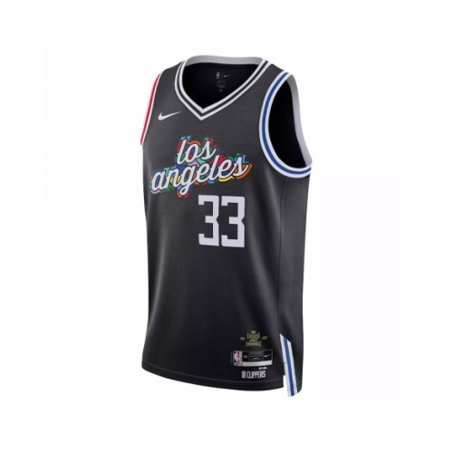 Men's LA Clippers Nicolas Batum #33 Nike Black 2022/23 Swingman Jersey - City Edition