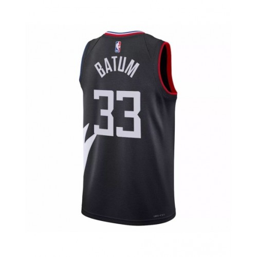 Men's LA Clippers Nicolas Batum #33 Jordan Brand Black 2022/23 Swingman Jersey - Statement Edition