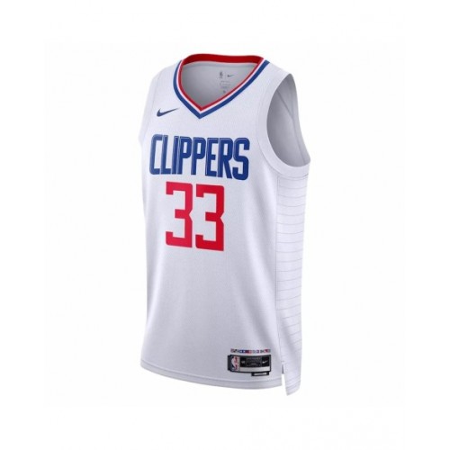 Men's LA Clippers Nicolas Batum #33 Nike White 2022/23 Swingman Jersey - Association Edition