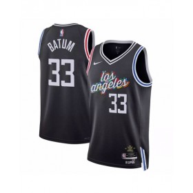 Men's LA Clippers Nicolas Batum #33 Nike Black 2022/23 Swingman Jersey - City Edition