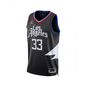 Men's LA Clippers Nicolas Batum #33 Jordan Brand Black 2022/23 Swingman Jersey - Statement Edition