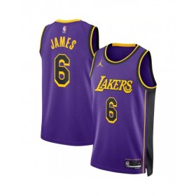 Men's Los Angeles Lakers LeBron James #6 Jordan Brand Purple 2022/23 Swingman Jersey - Statement Edition