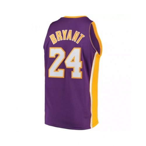 Men's Los Angeles Lakers Road Final Kobe Bryant #24 Mitchell & Ness Purple 08-09 Hardwood Jersey