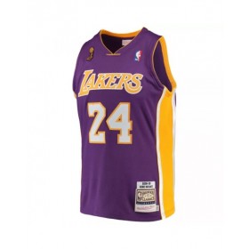 Men's Los Angeles Lakers Road Final Kobe Bryant #24 Mitchell & Ness Purple 08-09 Hardwood Jersey