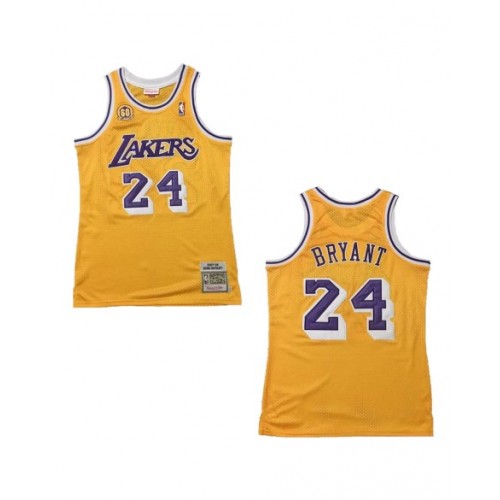 Men's Los Angeles Lakers Bryant #24 Mitchell & Ness Yellow 2007/08 Swingman NBA Jersey