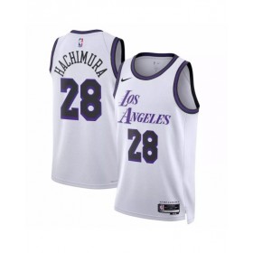 Men's Los Angeles Lakers Rui Hachimura #28 Nike White 2022/23 Swingman Jersey - City Edition