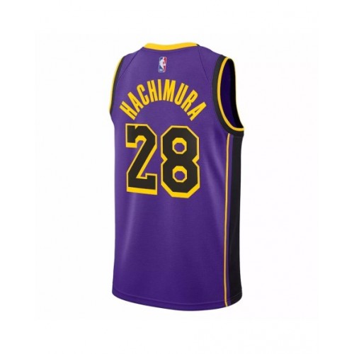 Men's Los Angeles Lakers Rui Hachimura #28 Jordan Brand Purple 2022/23 Swingman Jersey - Statement Edition