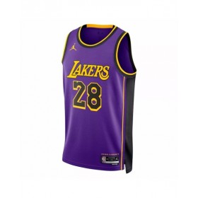 Men's Los Angeles Lakers Rui Hachimura #28 Jordan Brand Purple 2022/23 Swingman Jersey - Statement Edition