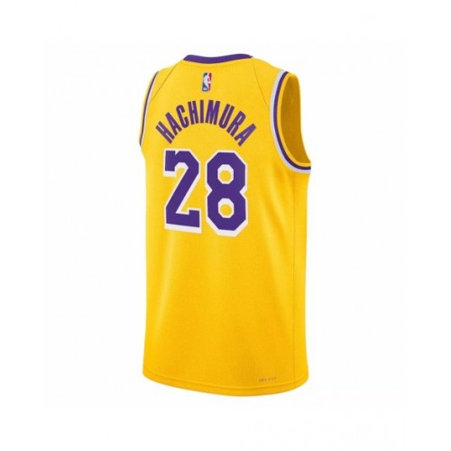 Men's Los Angeles Lakers Rui Hachimura #28 Nike Gold 2022/23 Swingman Jersey - Icon Edition