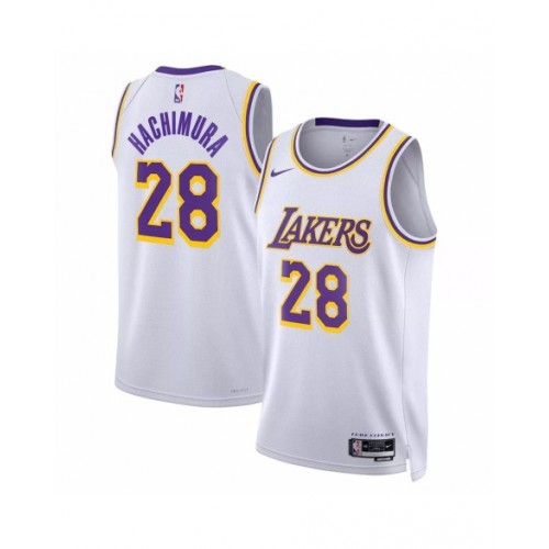 Men's Los Angeles Lakers Rui Hachimura #28 Nike White 2022/23 Swingman Jersey - Association Edition