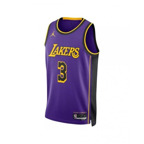 Men's Los Angeles Lakers Anthony Davis #3 Jordan Brand Purple 2022/23 Swingman Jersey - Statement Edition