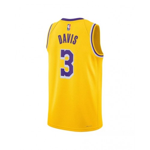 Men's Los Angeles Lakers Anthony Davis #3 Nike Gold 2022/23 Swingman Jersey - Icon Edition