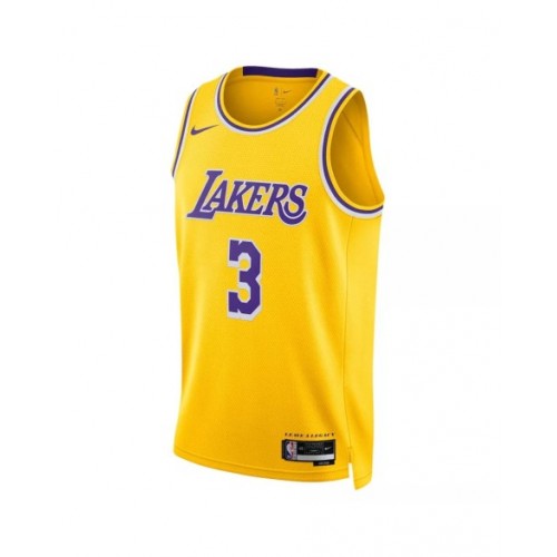 Men's Los Angeles Lakers Anthony Davis #3 Nike Gold 2022/23 Swingman Jersey - Icon Edition