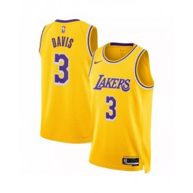 Men's Los Angeles Lakers Anthony Davis #3 Nike Gold 2022/23 Swingman Jersey - Icon Edition