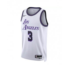 Men's Los Angeles Lakers Anthony Davis #3 Nike White 2022/23 Swingman Jersey - City Edition