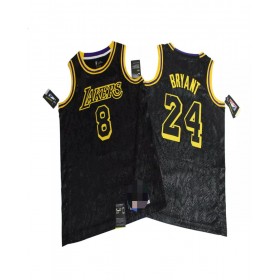 Men's Los Angeles Lakers Kobe Bryant #8 & #24 Black Swingman Jersey