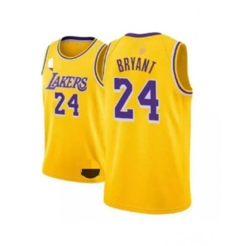 Men's Los Angeles Lakers Kobe Bryant #24 Yellow Swingman Jersey