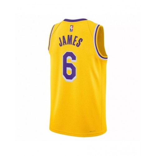 Men's Los Angeles Lakers LeBron James #6 Nike Gold 2022/23 Swingman Jersey - Icon Edition