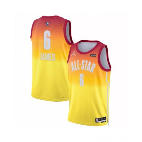 Men's LeBron James #6 Jordan Brand Orange 2023 NBA All-Star Game Swingman Jersey