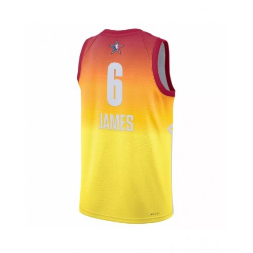 Men's LeBron James #6 Jordan Brand Orange 2023 NBA All-Star Game Swingman Jersey