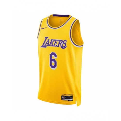 Men's Los Angeles Lakers LeBron James #6 Nike Gold 2022/23 Swingman Jersey - Icon Edition