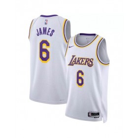 Men's Los Angeles Lakers LeBron James #6 Nike White 2022/23 Swingman Jersey - Association Edition