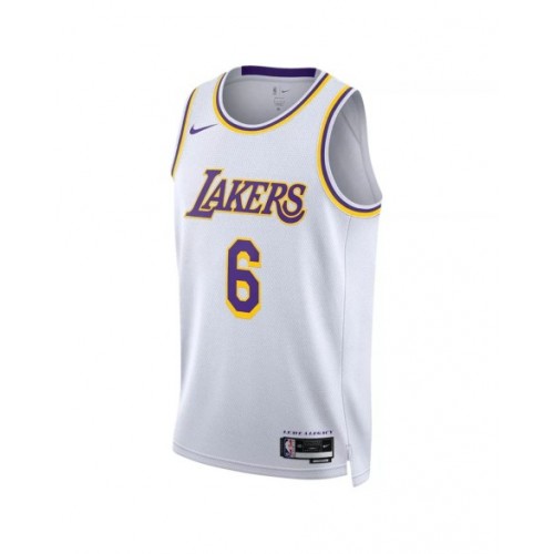 Men's Los Angeles Lakers LeBron James #6 Nike White 2022/23 Swingman Jersey - Association Edition