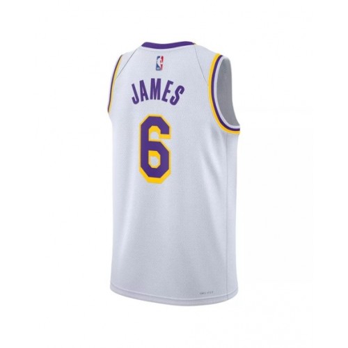 Men's Los Angeles Lakers LeBron James #6 Nike White 2022/23 Swingman Jersey - Association Edition