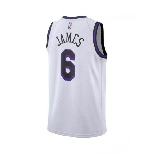 Men's Los Angeles Lakers LeBron James #6 Nike White 2022/23 Swingman Jersey - City Edition