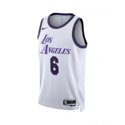 Men's Los Angeles Lakers LeBron James #6 Nike White 2022/23 Swingman Jersey - City Edition