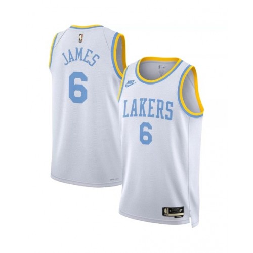 Men's Los Angeles Lakers LeBron James #6 Nike White 2022/23 Swingman Jersey - Classic Edition