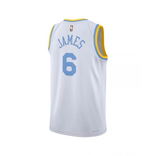 Men's Los Angeles Lakers LeBron James #6 Nike White 2022/23 Swingman Jersey - Classic Edition