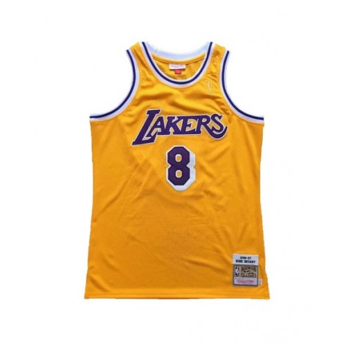 Men's Los Angeles Lakers Bryant #8 Yellow 1996/97 Swingman NBA Jersey