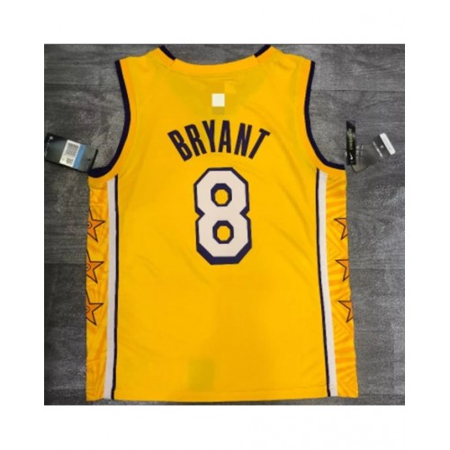 Men's Los Angeles Lakers Kobe Bryant #8 Yellow 2019 Swingman Jersey - City Edition