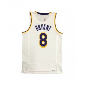 Men's Los Angeles Lakers Kobe Bryant #8 White Diamond Swingman Jersey - Icon Edition