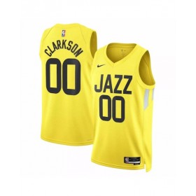 Men's Utah Jazz Jordan Clarkson #00 Nike Gold 2022/23 Swingman Jersey - Icon Edition