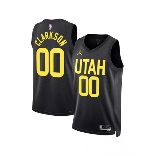 Men's Utah Jazz Jordan Clarkson #00 Jordan Brand Black 2022/23 Swingman Jersey - Statement Edition