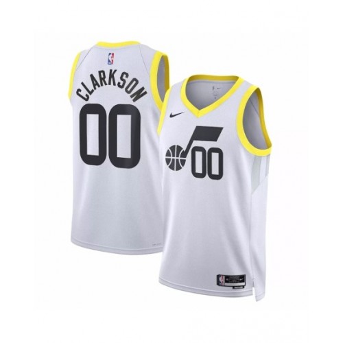 Men's Utah Jazz Jordan Clarkson #00 Nike White 2022/23 Swingman Jersey - Association Edition