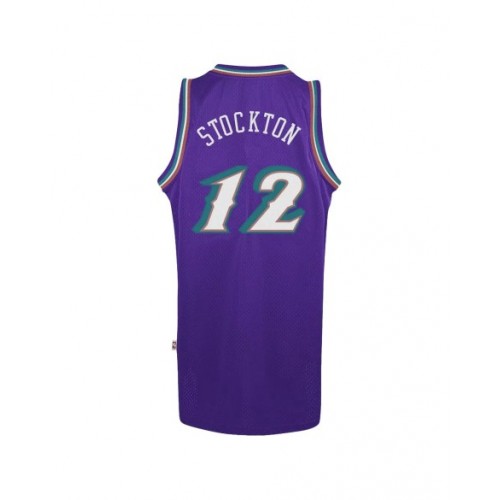 Men's Utah Jazz John Stockton #12 Adidas Purple 1996/97 Swingman NBA Jersey